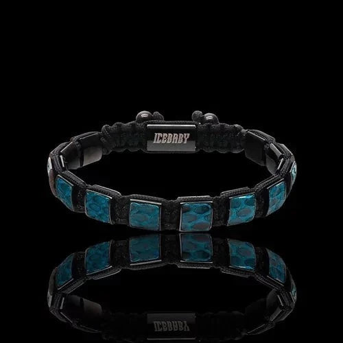 ICEBABY bracelet Python leather "turquoise python»